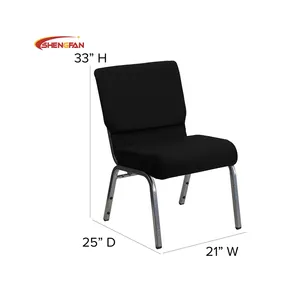 Chaise d'auditorium en tissu Durable utilisée de haute qualité chaise d'église empilable à emboîtement siège d'église d'hôpital d'appartement