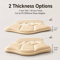 Coussinets de talon 5D auto-adhésifs respirants antidérapants en mousse pour baskets et mocassins pour femmes, protection anti-ampoules