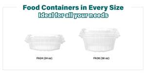 Cajas plásticas reciclables desechables de 36oz para uso industrial alimentario - Product Image 1