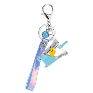 カスタム漫画プラスチック<span class=keywords><strong>PVC</strong></span>キーホルダー水入りキュートオイル液体クイックサンドキーホルダーバッグペンダント医療バッグ型キーホルダー - Product Image 5