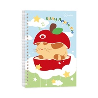 Carnet A5 créatif transfrontalier, journal élégant à spirale, ensemble de papeterie portable et mignon pour étudiants, 4 personnalisables
