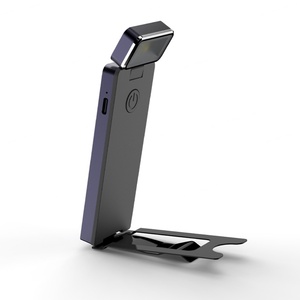 EGH Modern Mini Portable <b>LED</b> Desk Lamp Lightweight Clip-on Book <b>Light</b> Novelty Design White Black Shade PC DC for Reading Room - Product Image 1