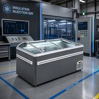 Congelador Refrigerador Comercial de Isla con Descongelación Automática y Control Digital de Aleación de Aluminio de Alta Eficiencia