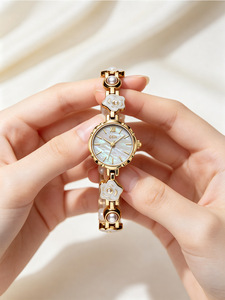 Rose Carved Mother-of-<b>Pearl</b> Women's <b>Watch</b> - Niche Design Waterproof Quartz <b>Watch</b> for Gentle Everyday Style - Product Image 4