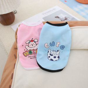Gilet pour animaux de compagnie, en Polyester respirant, vêtements pour chiens et chats, motif de dessin animé, vêtements de printemps et d'été pour petits animaux de compagnie - Product Image 4