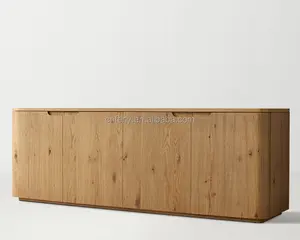 Conjunto de muebles de sala de estar de estilo americano de lujo, mueble de TV de madera maciza de roble de nuevo diseño