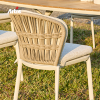 Artie Ensemble de conversation de patio de luxe Mobilier d'extérieur Table et chaises de jardin modernes pour hôtel, jardin, terrasse