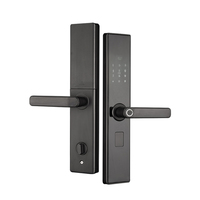 Cerradura Inteligente Digital Wi-Fi Tuya para Puertas de Madera y Acero, Aleación de Aluminio, APP, Huella Dactilar, Tarjeta, Llave