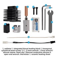 QIDI X-Max3/Plus3 Upgrade Ceramic Hot End Hardened Steel Nozzle Aksesori Printer 3D