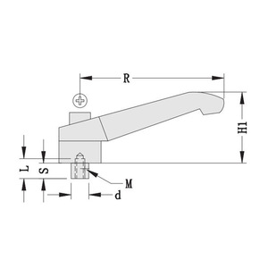Mwre L Type Cnc Machine Tool Internal Thread Fixed Handle Adjustable Position Tightening 7 Shaped Zinc Alloy Locking S 2911Z - Product Image 1