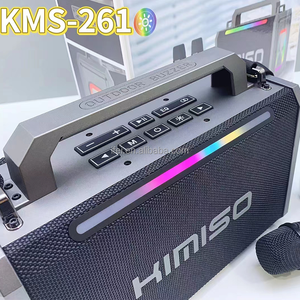 Loa Boombox KMS-261, Loa Subwoofer Di Động, Máy Nghe Nhạc Có <span class=keywords><strong>2</strong></span> Micro Không Dây Sạc Được - Product Image 6