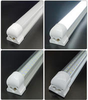 Tube LED purificateur intégré T5 T8, luminaire carré en aluminium et plastique avec support séparé, pour maison, bureau, usine, bande lumineuse longue