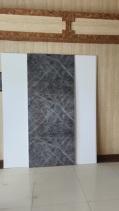 Salle de <span class=keywords><strong>douche</strong></span> Rénovation Spéciale 1m X 2.4m Panneau mural en PVC Creux Intérieur Langue et rainure Système d'installation Conception en marbre - Product Image 3