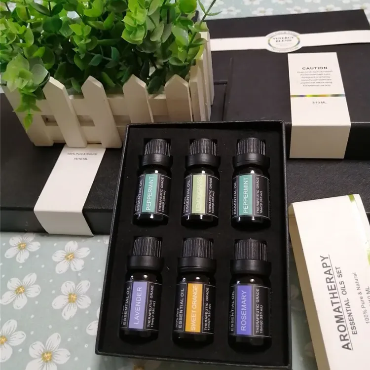 Ensemble d'huiles essentielles organiques naturelles pures 100%, qualité thérapeutique pure, 10ml x 6 bouteilles, offre spéciale, 2021