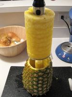 Multifunctionele duurzame fruit- en groentesnijder, -boor en -verwijderaar van roestvrij staal, ananassnijder, -verwijderaar en -decorator
