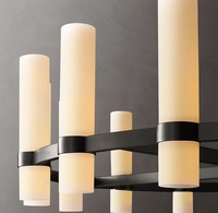 Lámparas Colgantes LED de Vidrio Delgado y Acero Inoxidable Sólido, Diseño Minimalista Moderno, Fabricadas por un Diseñador de Iluminación Reconocido, Regulables E12 360