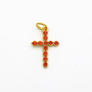 الصليب القلائد الأزياء بسيطة أنيقة فضة مطلية بالذهب الصليب قلادة المرأة - Product Image 5