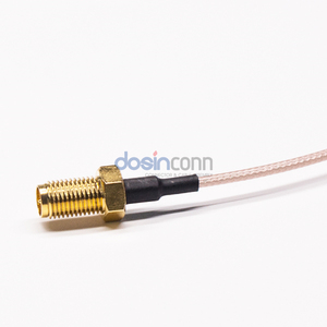สายเคเบิล RF แบบ Pigtail ชนิด RG316 ความต้านทาน 50 โอห์ม หัวต่อ <span class=keywords><strong>RP</strong></span> SMA ตัวเมียแบบตรง ไปยัง MMCX ตัวผู้แบบมุมฉาก สำหรับเราเตอร์ WiFi - Product Image 4