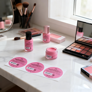 Etiquetas adhesivas personalizadas para botellas de cosméticos, impresas en colores brillantes, con logotipo, a base de aceite, en rollo. - Product Image 5