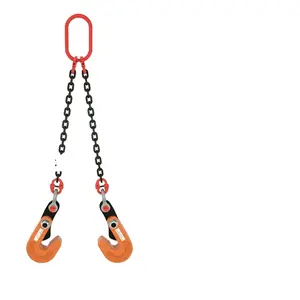 G80 2 legs Lifting Chain Sling with lifting clamp