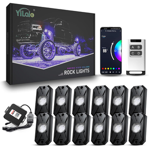 Yilaie qualité lumière <span class=keywords><strong>de</strong></span> voiture ambiante étanche IP68 voiture Underglow Kit pour ATV UTV SUV hors route bateau camion LED voiture RGBW Rock Lights - Product Image 4