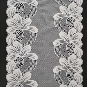 Custom Elegant 18.5 cm Tulle Lace Trim Nylon Spandex Stretch Elastic Mesh Fabric Flower Decoration Wedding <strong>Dresses</strong> <strong>Underwear</strong> - Product Image 3