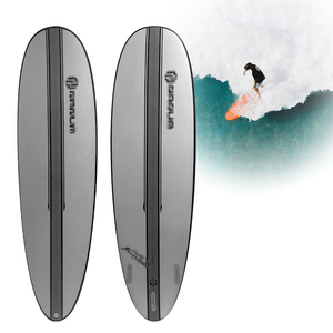 Planche de surf en résine époxy de fibre de verre avec aileron, planche de surf longue pour le surf, planche de surf rigide, longboard - Product Image 5