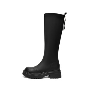 Botas Altas M95005 con Punta Redonda, Tacón Grueso, Plataforma, Suela de Goma, Estilo Otoño-Invierno, Aumentan la Estatura - Product Image 5