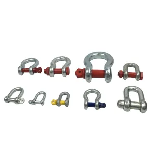 China Factory Us Type G210 Safety Lifting Dee Screw Pin Anchor Chain D Shackle Galvanized 4 Times 6 Times shackle