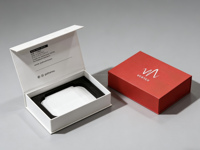 Boîte cadeau personnalisée de qualité supérieure avec fermeture magnétique, doublure en éponge et gaufrage pour accessoires électroniques de golf, boîte à rabat en papier