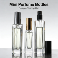 Mini flacon de parfum vide en verre transparent de 8 ml, 10 ml, 15 ml, flacon pulvérisateur à sertir, impression de logo, emballage personnalisé, voyage et échantillon