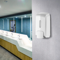 FANDA Mini distributeur manuel de désinfectant pour siège de toilette en plastique écologique au design moderne Montage mural