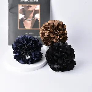 Hot Sale Large Hydrangea Bobby Pin Hair Clips Handcrafted Satin Ornaments Party Fashion Accessories Style Flower Direct Europe