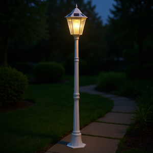 Farola Solar Vintage para Exteriores de 76.5 Pulgadas con Sensor Automático LED, Lámpara de Jardín y Calle con Control IP65 para Todo Clima, Luz Clara - Product Image 2