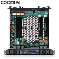 GOOERMI Amplificador de Potencia Digital Profesional de 2 Canales DSP FIR 1U, GaN Clase D, Dante PFC, 4200W, Procesador de Audio de Alta Potencia