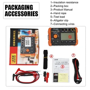 Victor Ruoshui 60D+ 2500V Digital Insulation Resistance <b>Tester</b>, 1000V/2500V Test Voltage, Max 50GΩ Megohmmeter - Product Image 6