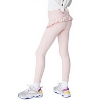 Pantalon de sport, de danse et de yoga pour adolescentes, motif à carreaux, taille haute élastique avec cordon de serrage, en nylon et élasthanne, 110-160 cm, antibactérien, séchage rapide