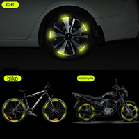 Autocollant de décoration de pneu en PVC, pièces, autocollant réfléchissant pour jante de voiture, en vinyle, pour moyeu de roue de course, pour motocyclette, étanche