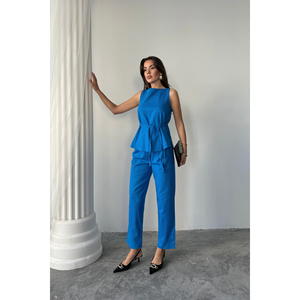 Blusa-Camisa de Lino Modelo Massimo, Traje de Fiesta Takim SCREAT, Tela Premium Saks - Product Image 5