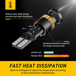 AUXITO superventas T10 194 bombilla LED 6000K blanco para coche LED luz Interior matrícula Kit de luz - Product Image 6