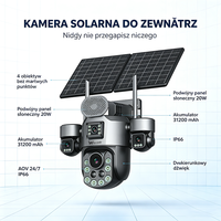 Caméra solaire Wistino 99X Zoom AOV pour la surveillance des vignobles et des vergers, protection avec détection humanoïde IA, caméra IP réseau extérieure