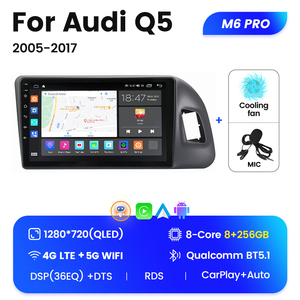MEKEDE M6 PRO sistema audio multimediale per auto Android 12 QLED per <span class=keywords><strong>AUDI</strong></span> <span class=keywords><strong>Q5</strong></span> 2005 <span class=keywords><strong>2017</strong></span> - Product Image 4