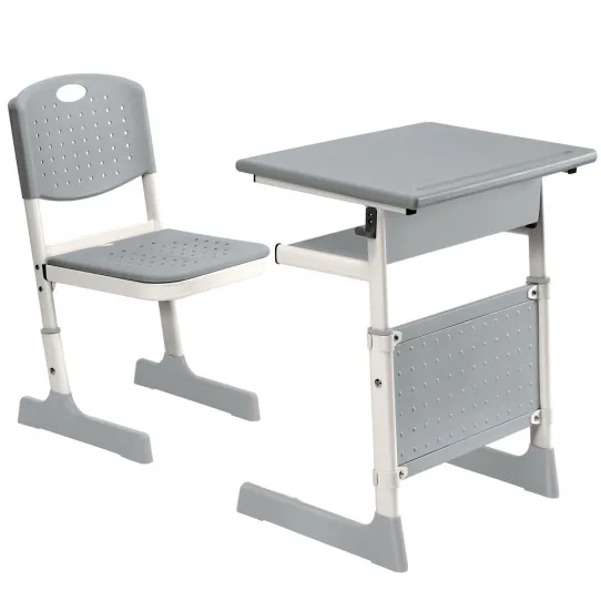 Wholesale Alta Qualidade melhor preço Mobiliário Escolar Altura Ajustável levantamento Elaboração Desenho Mesa e Cadeira com estante