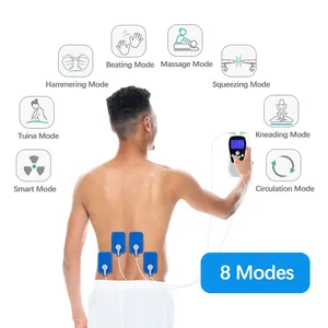 USB Rechargeable EMS Electric Muscle Stimulator Physiotherapy Tens Unit Machine Electrostimulator Pulse Body Massager Pads