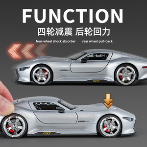 Modèles de voitures de sport <span class=keywords><strong>GT</strong></span> Visinn en métal moulé sous pression à l'échelle 1/32, portes à ailes de mouette, roues mobiles à rétrofriction de haute qualité, jouet de collection de simulation - Product Image 4