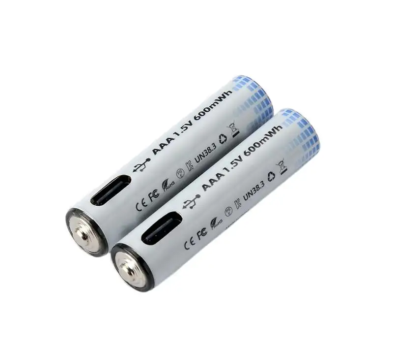 Nieuwe Micro Usb Oplaadbare 3a Batterijen 1.5V 600Mwh Type C Lithium Ion Triple A Size Aa Aaa Milieu Oplaadbare Batterij
