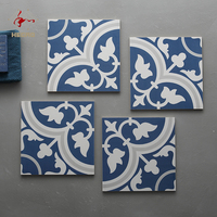 Carrelage en céramique décoratif au design moderne, mat, 300*300 mm, série bleue, antidérapant, briques réfractaires, carrelage mural pour salle de bain et sol de cuisine