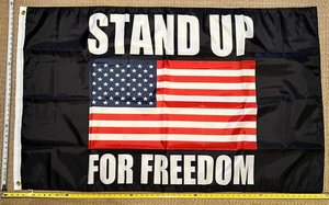 Interior Exterior Poliéster Stand up for America Flag Democracy Freedom Independence Sign 3x5 - Product Image 2