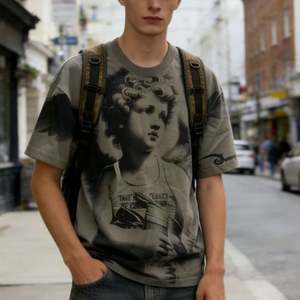 THAT'S <strong>T</strong> <strong>Shirts</strong> AWFUL Summer New Fashion <strong>Madonna</strong> Men's Hip Hop 100% Cotton 240g Short Sleeve Loose Fit Quick Dry Breathable - Product Image 2