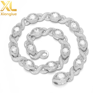 Hip Hop Eye of Horus Cuban <b>Chain</b> 15MM <b>Iced</b> <b>Out</b> CZ Zircon Eyes Shape Big Diamond Cuban Link <b>Chain</b> Bracelet Necklace - Product Image 5